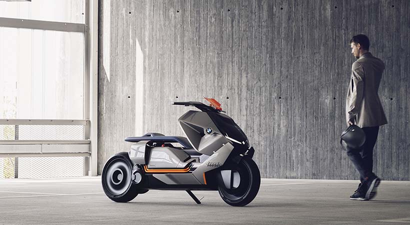 Conheça “BMW Motorrad” um conceito de moto elétrica da BMW que se parece com uma lambreta futurista