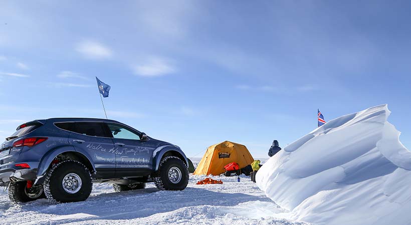 Hyundai Santa Fe conquistó la Antártida