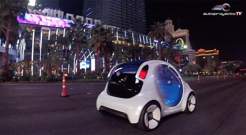 Test Ride smart fortwo vision EQ en el Strip de Las Vegas