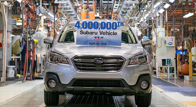 Subaru 4 millones MADE IN USA
